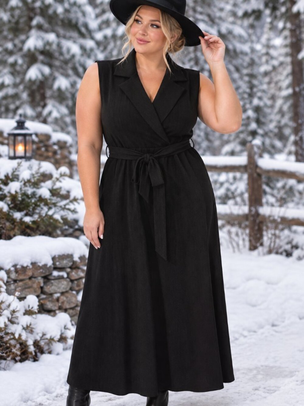 Torrid trench midi black dress size 1x new